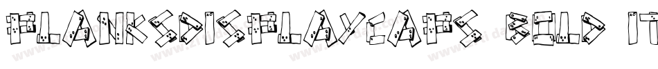 PlanksDisplayCaps Bold Italic字体转换